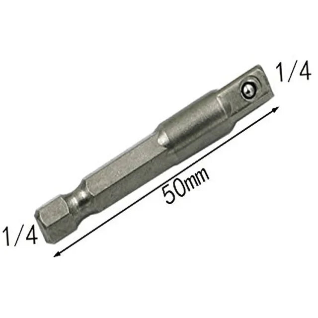 Adaptateur Douille Acier Chrome Vanadium Hex 1/4" 3/8" 1/2" Extension Embouts Perceuse - APPRO-DISTRI