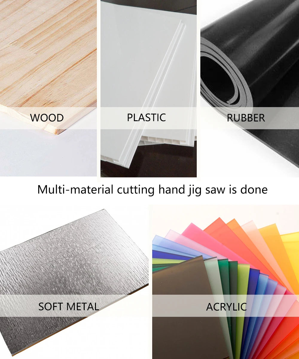 Scie à Chantourner Manuelle 4" Réglable Forme U Bois Menuiserie Artisanat 6 Lames Spirale