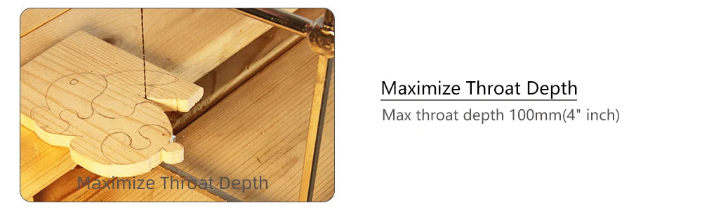 Scie à Chantourner Manuelle 4" Réglable Forme U Bois Menuiserie Artisanat 6 Lames Spirale