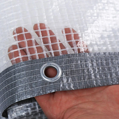 Bâche transparente imperméable PE 180g/m² – Balcon, Serre, Jardin, Camping | 2 couleurs