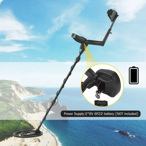 Détecteur de Métaux Professionnel LCD 3.4" Bobine 10" Étanche Chasse au Trésor Or