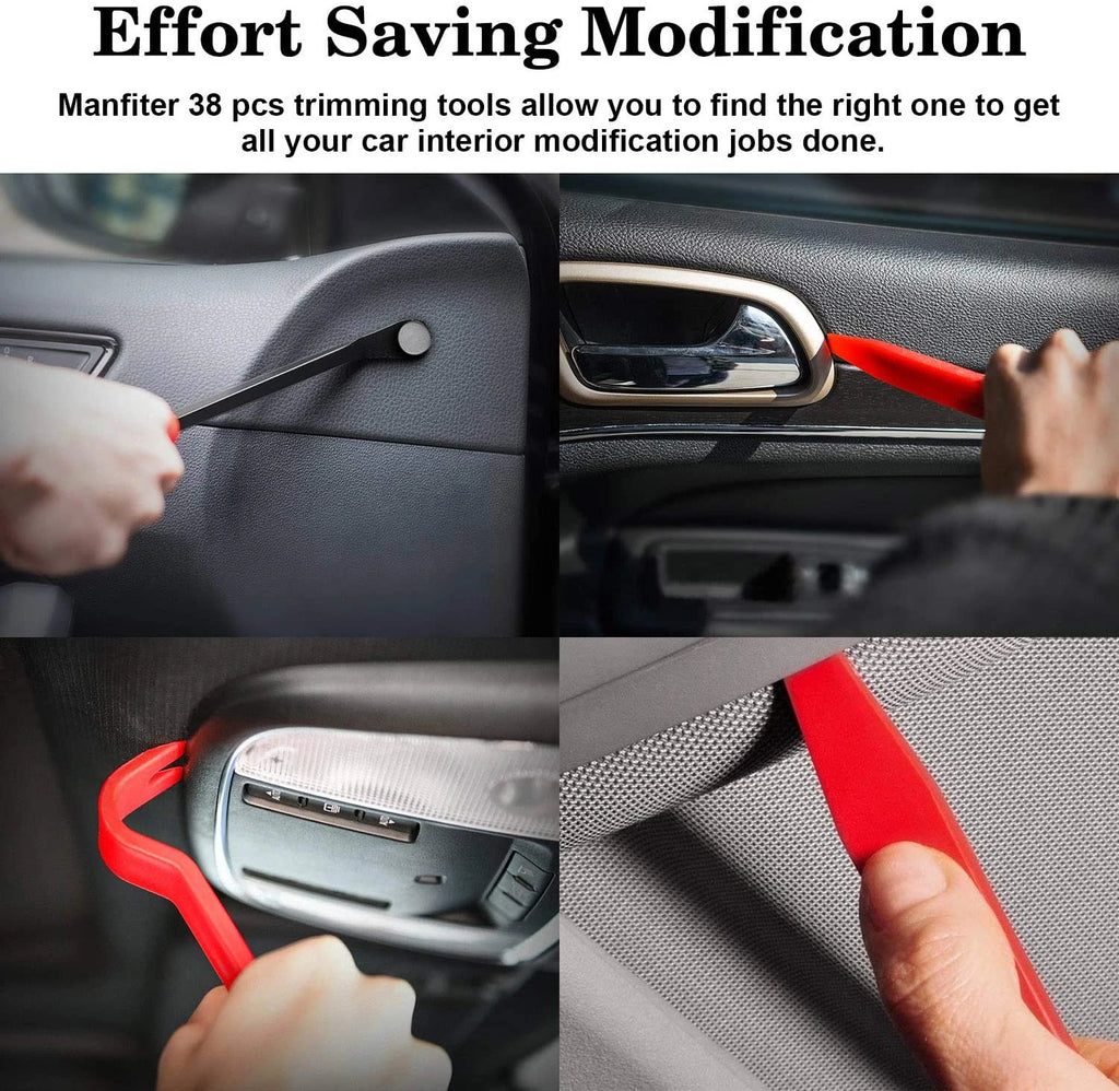 Kit Outils Démontage Auto 38 Pièces - Levier Garniture Tableau de Bord Porte