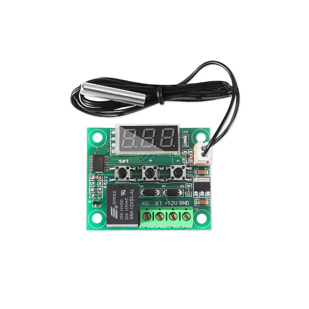 W1209 Blue/Red light DC 12V digital temperature controllear thermostat temperature control thermostat switch plate W1209 case