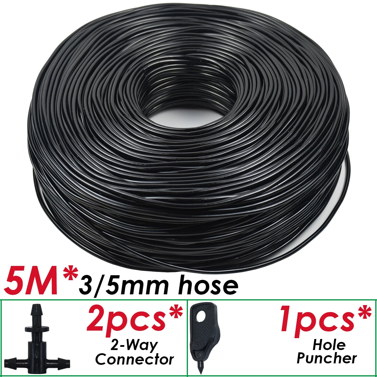 Kit Micro-Irrigation Goutte-à-Goutte SPRYCLE – Tuyau PVC 3/5mm avec Connecteur et Goutteurs (5M à 140M)