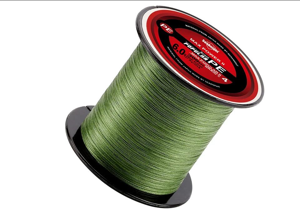 Tresse Pêche SeaKnight TriPoseidon 4 Brins 300m PE 8-60LB Multifilament Carpe Carnassier