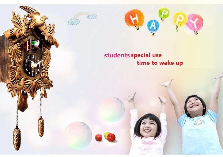 Horloge Coucou Murale 14" Licorne Enfant Alarme Jour Nuit Décoration Chambre Salon