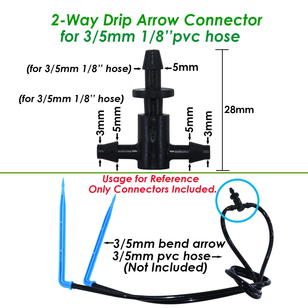 Kit Micro-Irrigation Goutte-à-Goutte SPRYCLE – Tuyau PVC 3/5mm avec Connecteur et Goutteurs (5M à 140M)