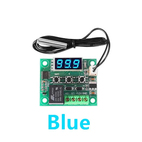 W1209 Blue/Red light DC 12V digital temperature controllear thermostat temperature control thermostat switch plate W1209 case