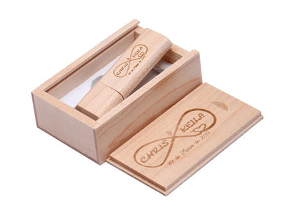 Clé USB en Bois Personnalisée – Logo Gratuit | 4 à 128 Go | Coffret Cadeau