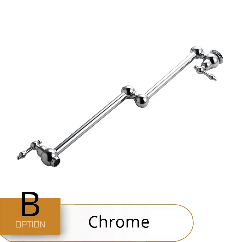 Robinet Cuisine Mural Remplisseur Pot Filler Laiton Chromé Double Articulation Bras Pivotant