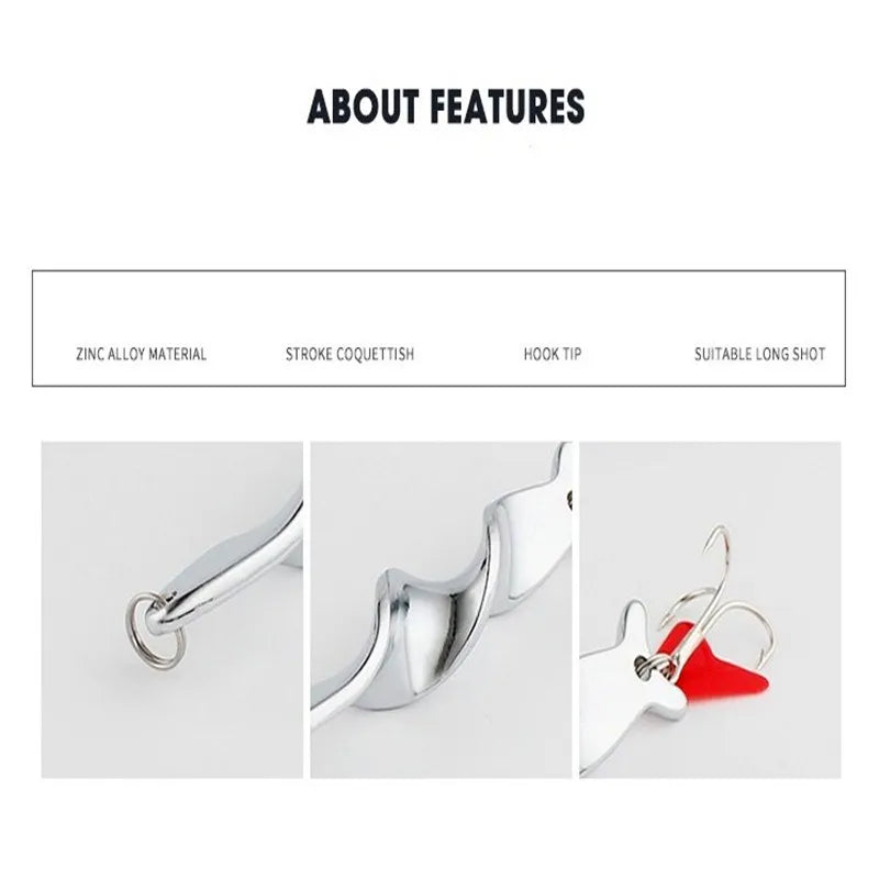 Leurre Pêche Spinner Métal Rotatif 10g 14g 21g 28g Cuillère Tournante Truite Brochet