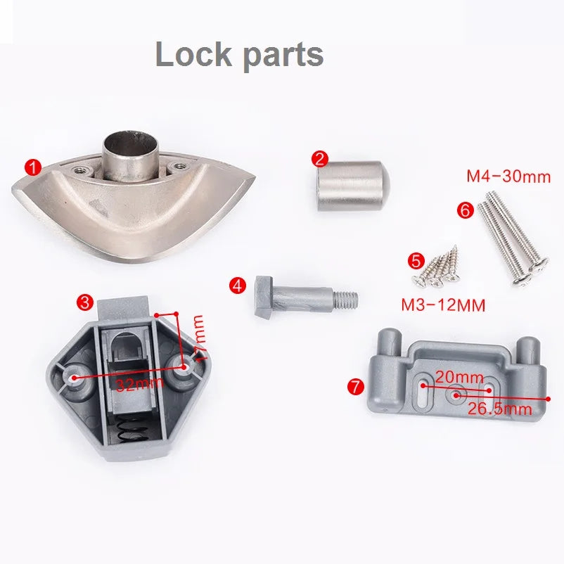 Lot de 2 Poignées Demi-Lune Push Lock en Alliage de Zinc - Caravane RV Camping-Car