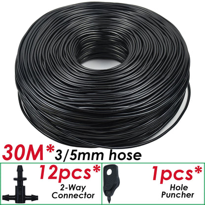 Kit Micro-Irrigation Goutte-à-Goutte SPRYCLE – Tuyau PVC 3/5mm avec Connecteur et Goutteurs (5M à 140M)