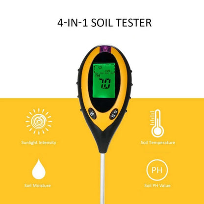 Testeur de Sol 3-en-1 / 4-en-1 – pH, Humidité, Lumière | Jardin & Plantes