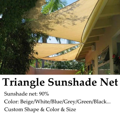 Voile d’ombrage triangulaire en HDPE – Ombrage 90-95%, Anti-UV | Terrasse, Jardin, Piscine