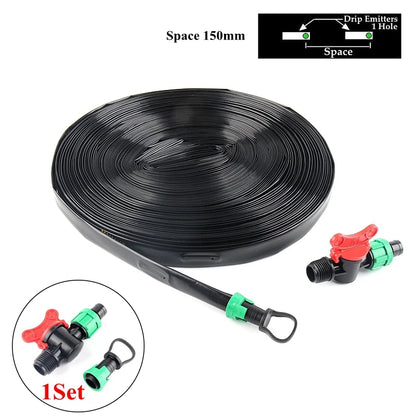 Ruban Goutte-à-Goutte PE 16mm avec Connecteurs – Irrigation Micro-Perforée, Espacement 10 à 40cm, 20m à 100m