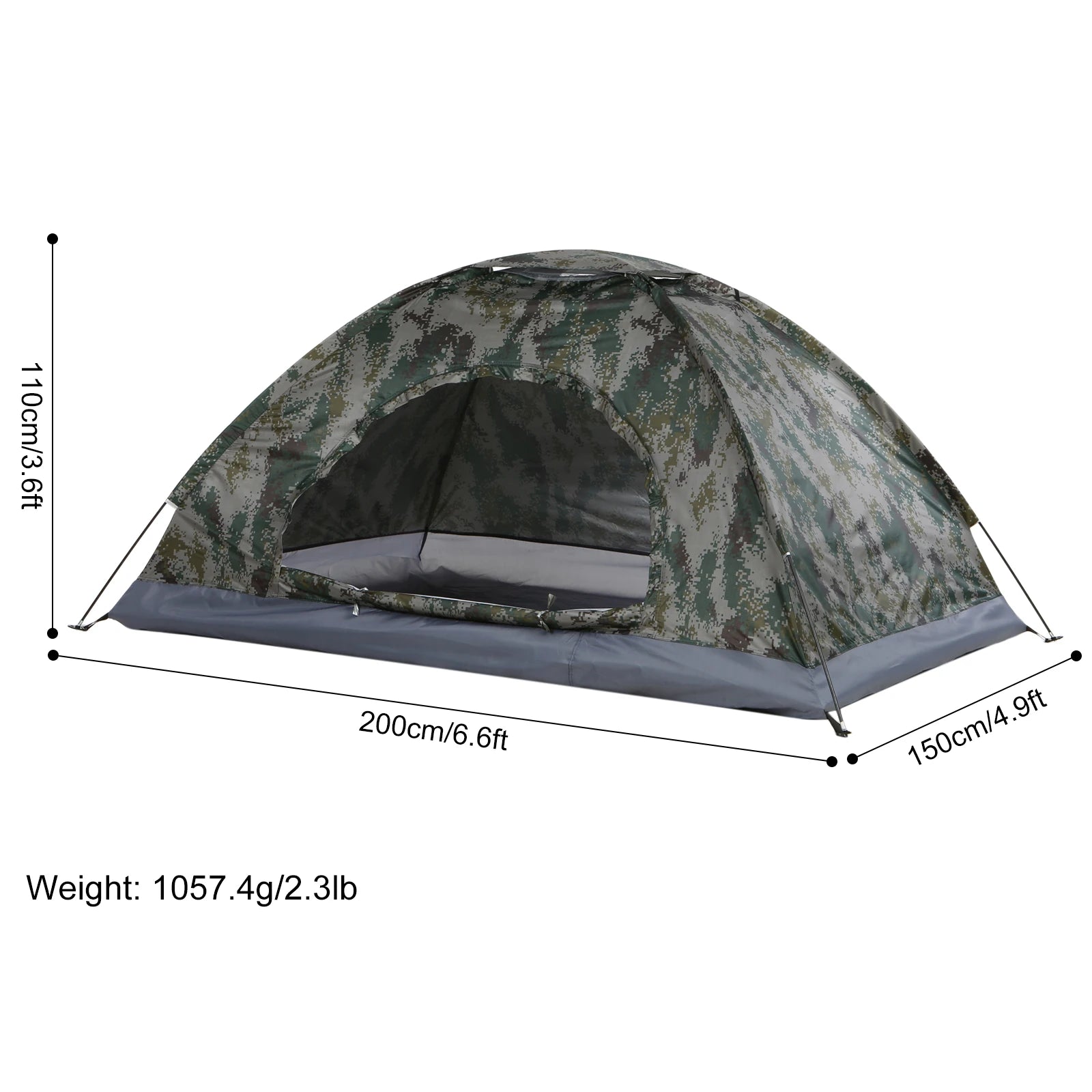 Camping sous tente Ultra-Légère TOMSHOO 1-2 Personnes Anti-UV UPF30+ | APPRO-DISTRI