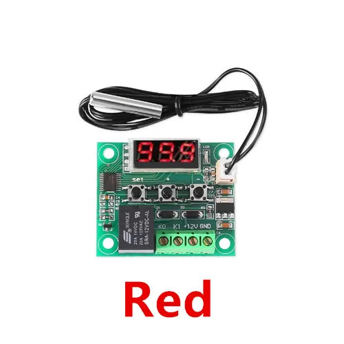 W1209 Blue/Red light DC 12V digital temperature controllear thermostat temperature control thermostat switch plate W1209 case
