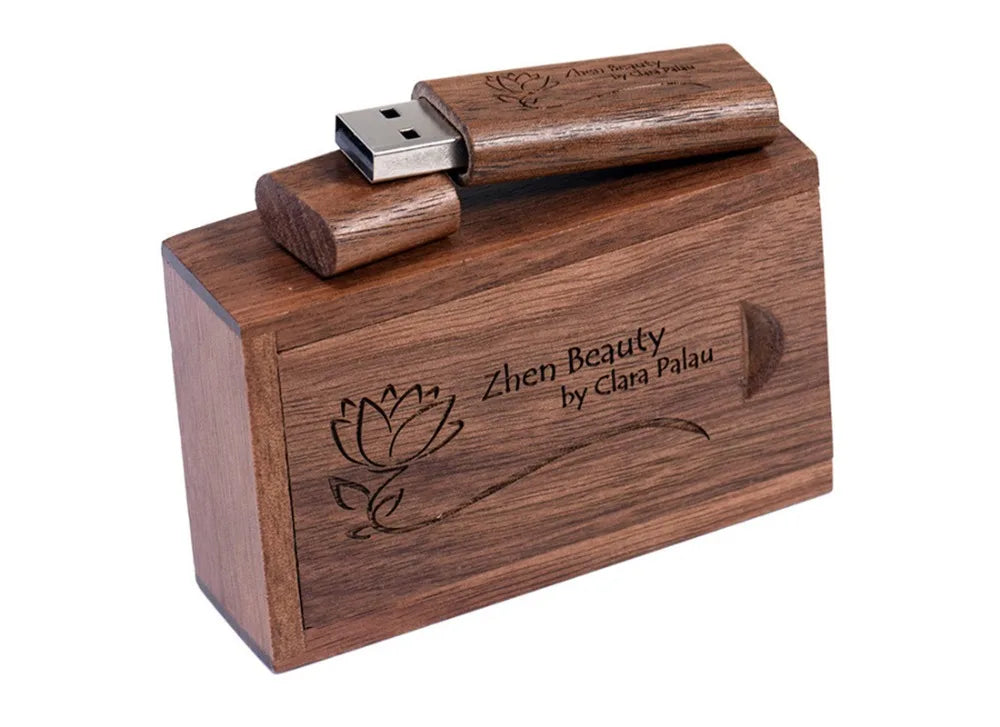 Clé USB en Bois Personnalisée – Logo Gratuit | 4 à 128 Go | Coffret Cadeau