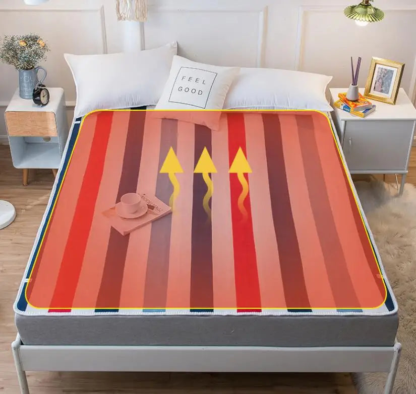Couverture Chauffante Électrique 150x180cm 220V Plaid Chauffant Tapis Chauffant Lit