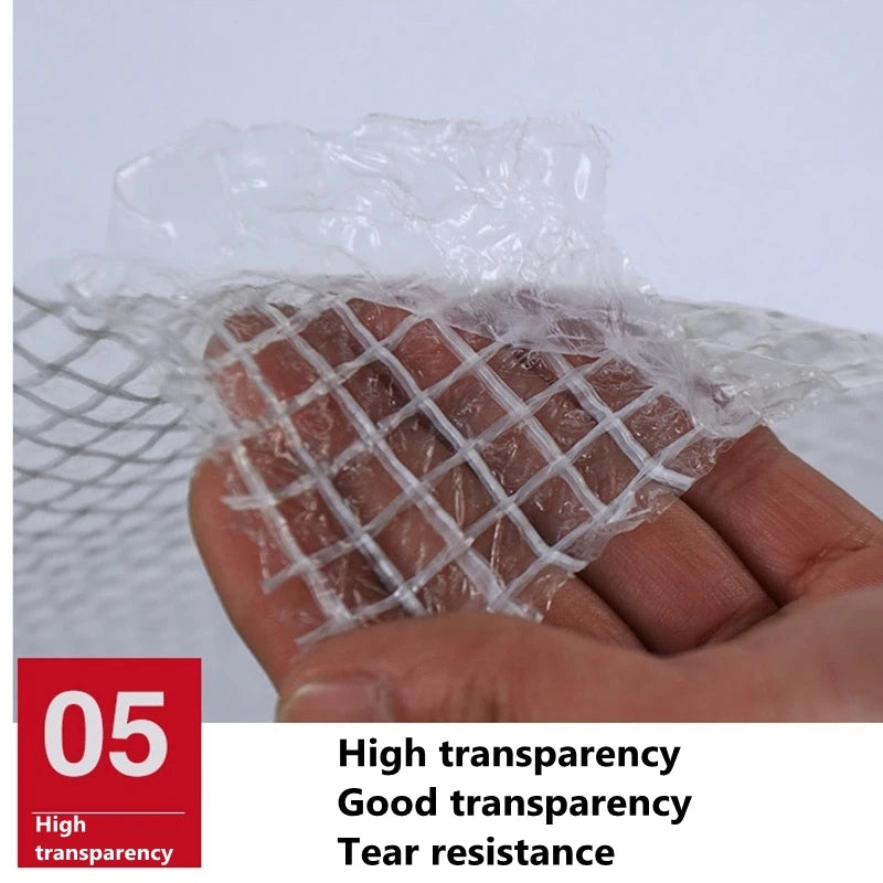 Bâche transparente imperméable PE 180g/m² – Balcon, Serre, Jardin, Camping | 2 couleurs