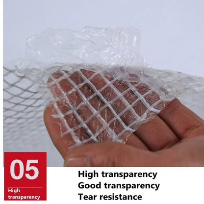 Bâche transparente imperméable PE 180g/m² – Balcon, Serre, Jardin, Camping | 2 couleurs