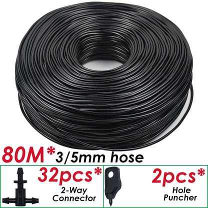 Kit Micro-Irrigation Goutte-à-Goutte SPRYCLE – Tuyau PVC 3/5mm avec Connecteur et Goutteurs (5M à 140M)