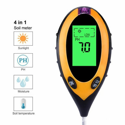 Testeur de Sol 3-en-1 / 4-en-1 – pH, Humidité, Lumière | Jardin & Plantes