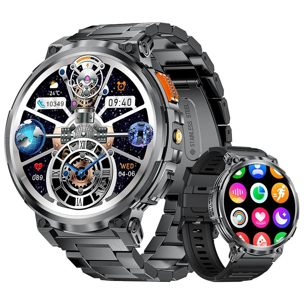 Montre Connectée Outdoor K66 - Lampe Torche Intégrée, Sport Extrême, Étanche - Homme