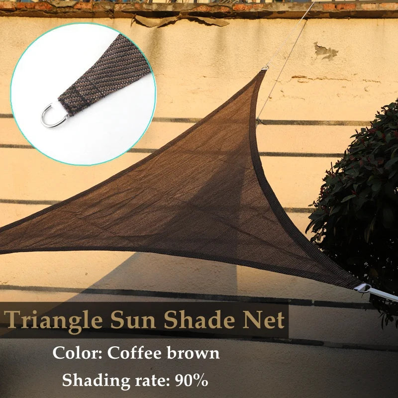 Voile d’ombrage triangulaire en HDPE – Ombrage 90-95%, Anti-UV | Terrasse, Jardin, Piscine