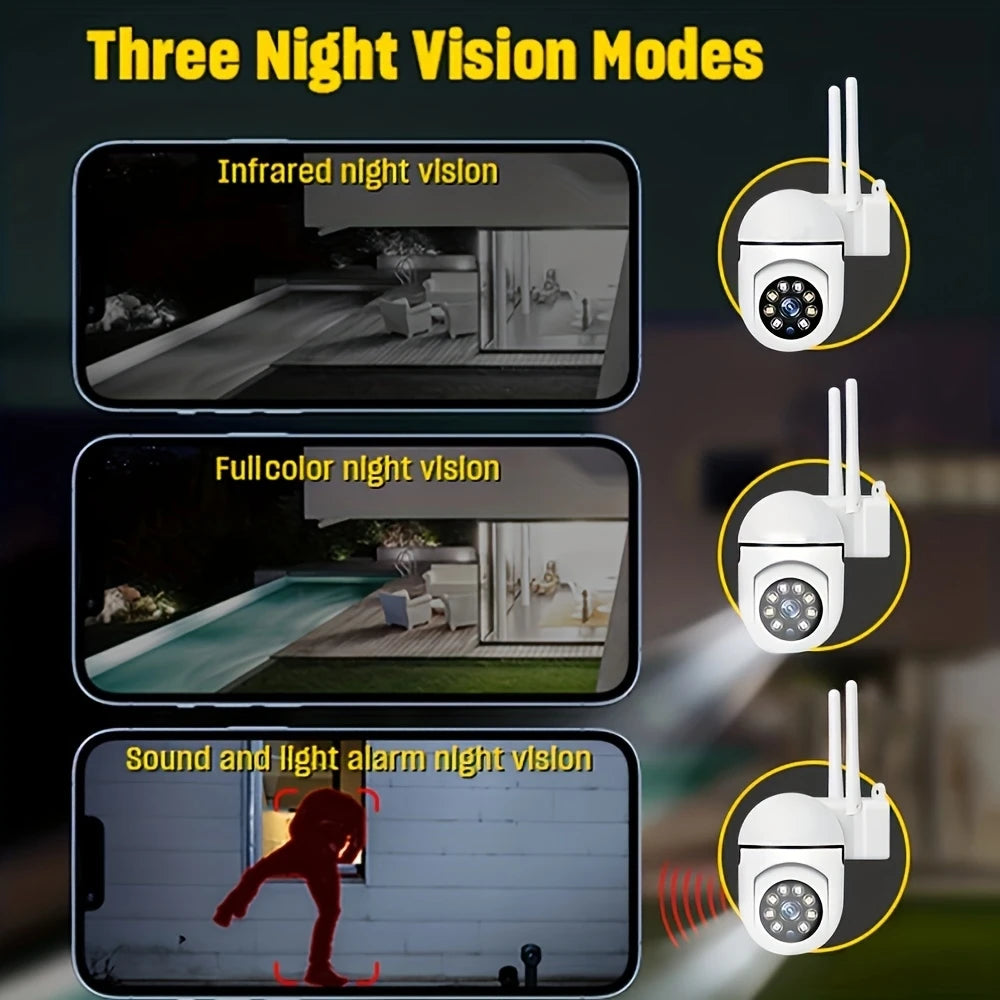 Caméra de Sécurité WiFi 1080P HD BoyKeep – Vision Nocturne Couleur, Audio Bidirectionnel, Rotation 360°