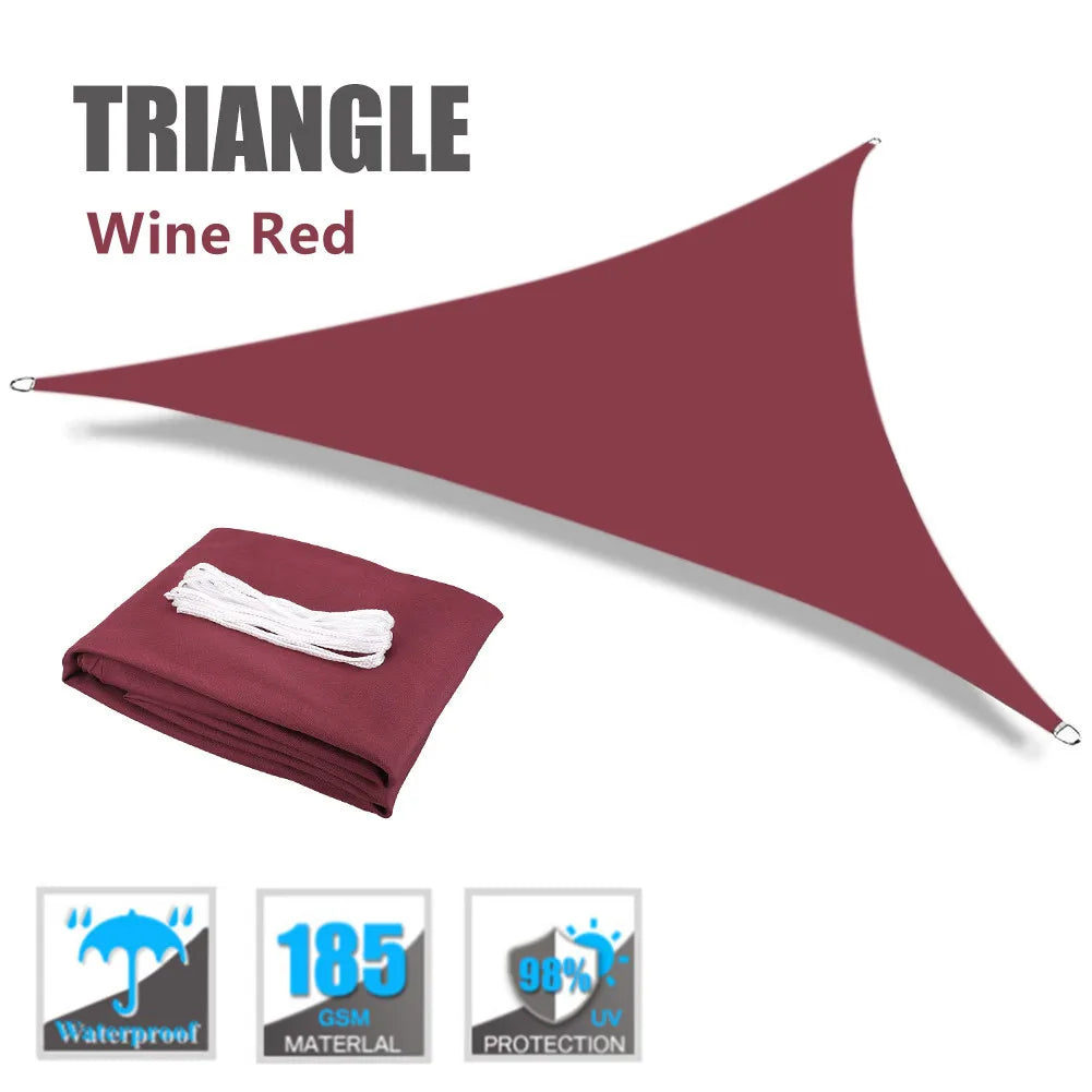 Voile d'Ombrage Triangulaire Imperméable Oxford – Anti-UV 98% | Terrasse, Jardin, Pergola