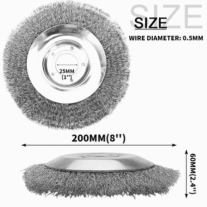 Brosse désherbeuse rotative en fil d’acier torsadé – 6 ou 8 pouces | Débroussailleuse & Dérouillage