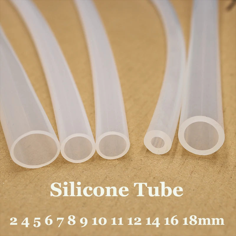 Tuyau Silicone Alimentaire Transparent | Flexible Non Toxique 2 à 18mm - 1m ou 5m