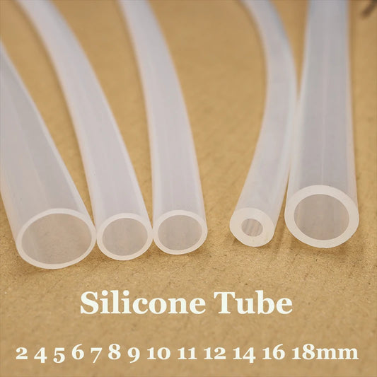 Tuyau Silicone Alimentaire Transparent | Flexible Non Toxique 2 à 18mm - 1m ou 5m