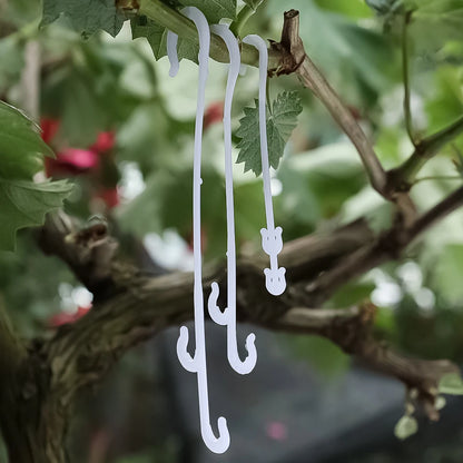 Crochets en J pour Plantes et Tomates – Attaches Réutilisables pour Treillage et Tuteurage (9,5 à 16 cm)