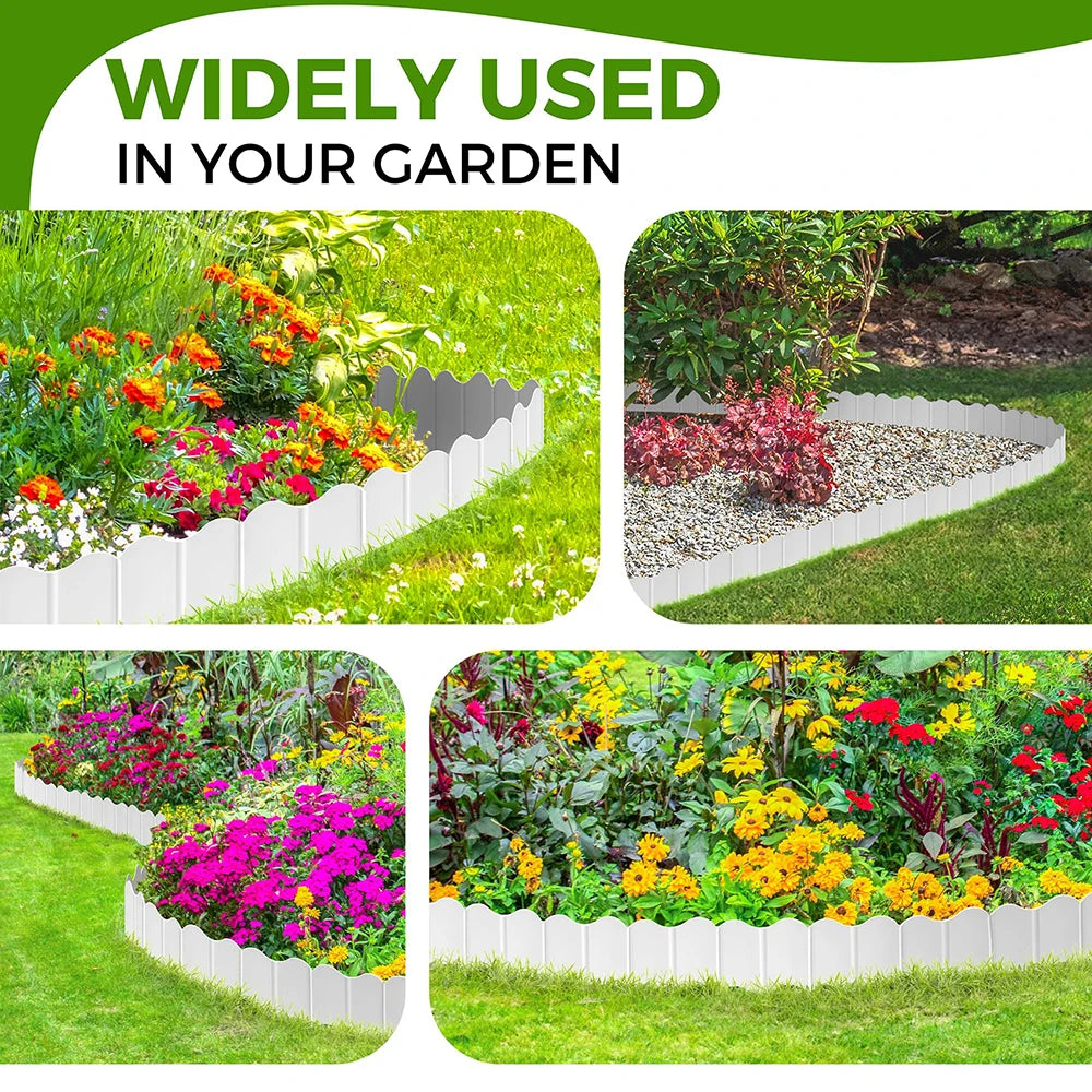 Bordure de Jardin Emboîtable en PP – Séparation Pelouse, Allée et Massif, Décoration Extérieure