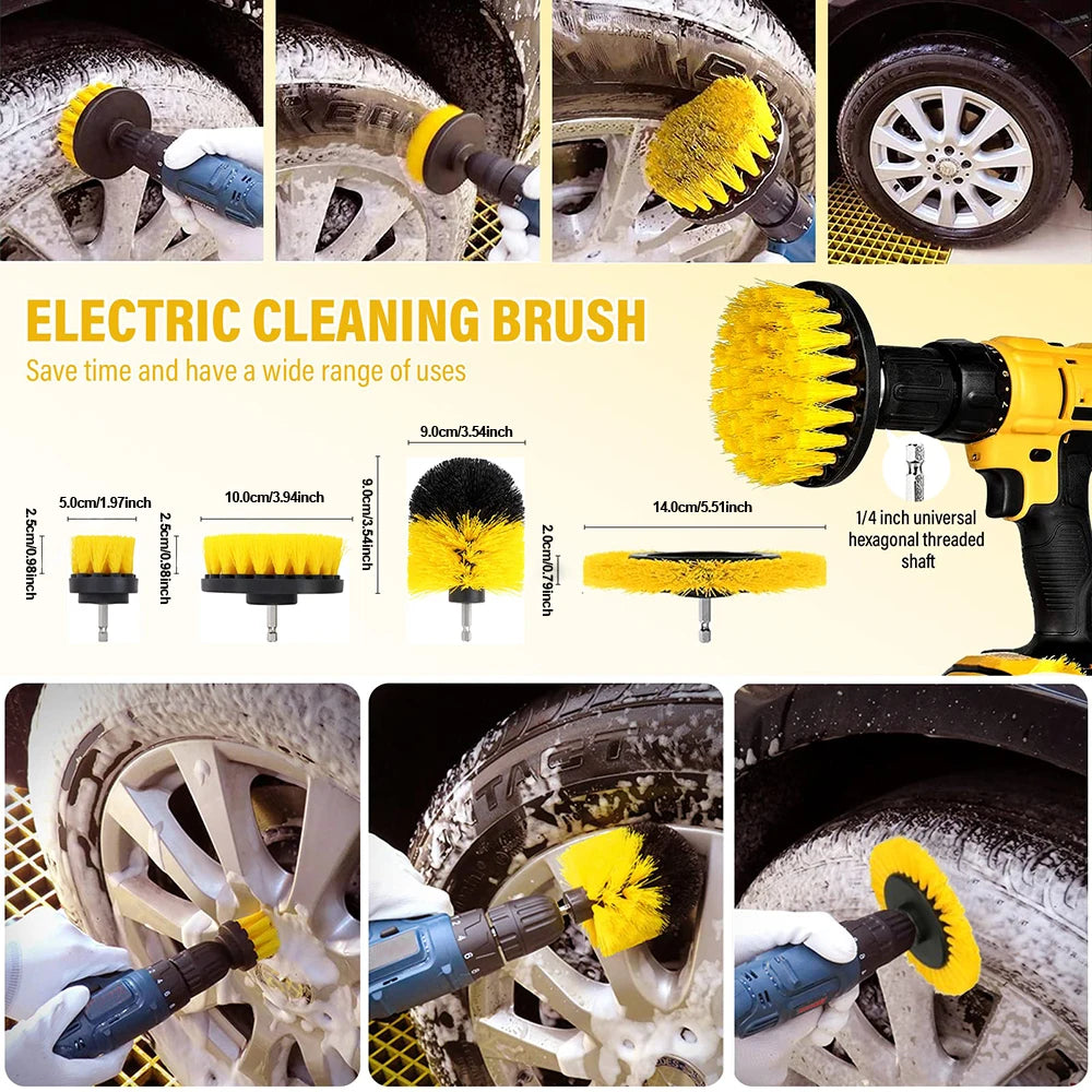 Kit de Nettoyage Auto Professionnel 20 Pièces - Brosses et Accessoires