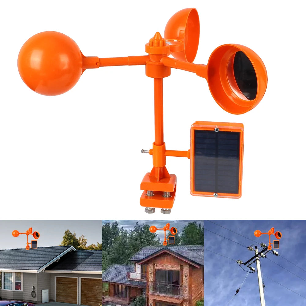 Répulsif Solaire Ultrasonique Anti-Oiseaux 360° – Rotatif, Étanche, Usage Extérieur