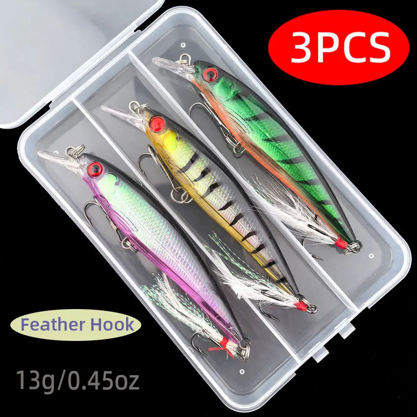 Leurre Pêche Minnow Laser 11cm 13g Poisson Nageur Crankbait Carnassier Brochet Perche Wobbler