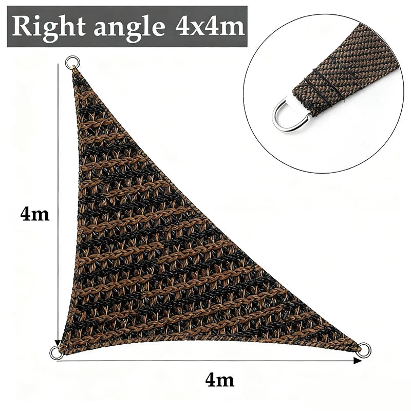 Voile d’ombrage triangulaire en HDPE – Ombrage 90-95%, Anti-UV | Terrasse, Jardin, Piscine