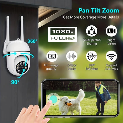 Caméra de Sécurité WiFi 1080P HD BoyKeep – Vision Nocturne Couleur, Audio Bidirectionnel, Rotation 360°