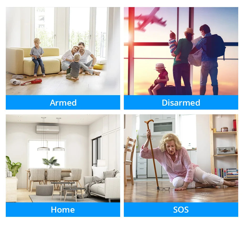 Sirène d'Alarme WiFi KERUI 110dB – Compatible Tuya, Alexa & Google Home, Détecteur de Mouvement