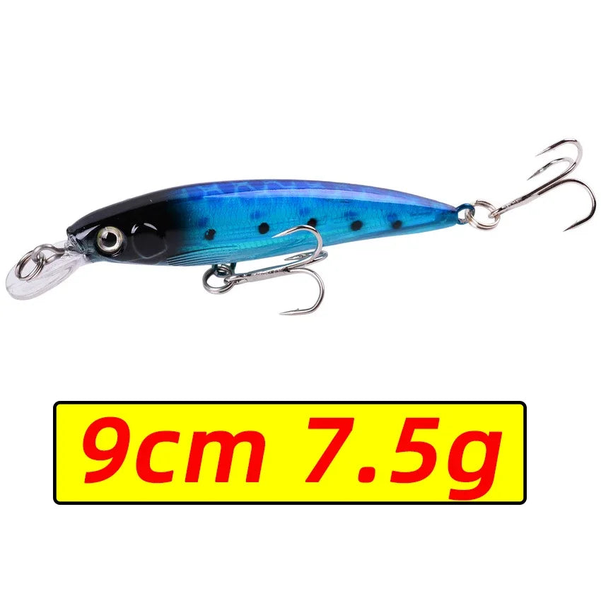 Leurre Pêche Minnow Laser 11cm 13g Poisson Nageur Crankbait Carnassier Brochet Perche Wobbler