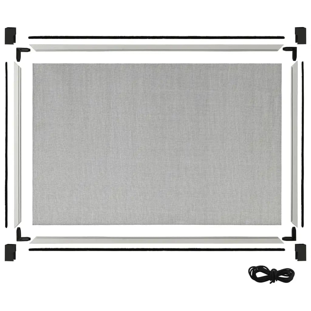 Moustiquaire Extensible pour Fenêtre vidaXL – Cadre Aluminium, (75-143)x50 cm, Sans Perçage