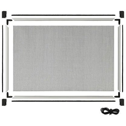 Moustiquaire Extensible pour Fenêtre vidaXL – Cadre Aluminium, (75-143)x50 cm, Sans Perçage