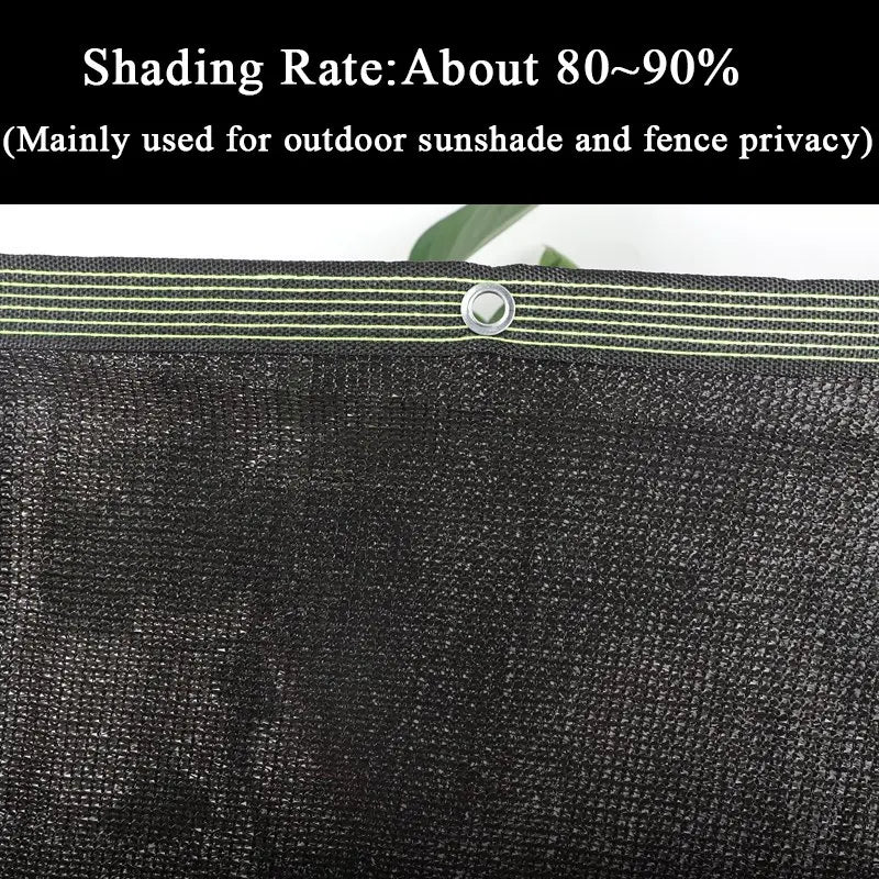 Filet d'Ombrage HDPE Noir 4/6/12PIN – Pare-Soleil Anti-UV 50~90% | Jardin, Serre, Pergola