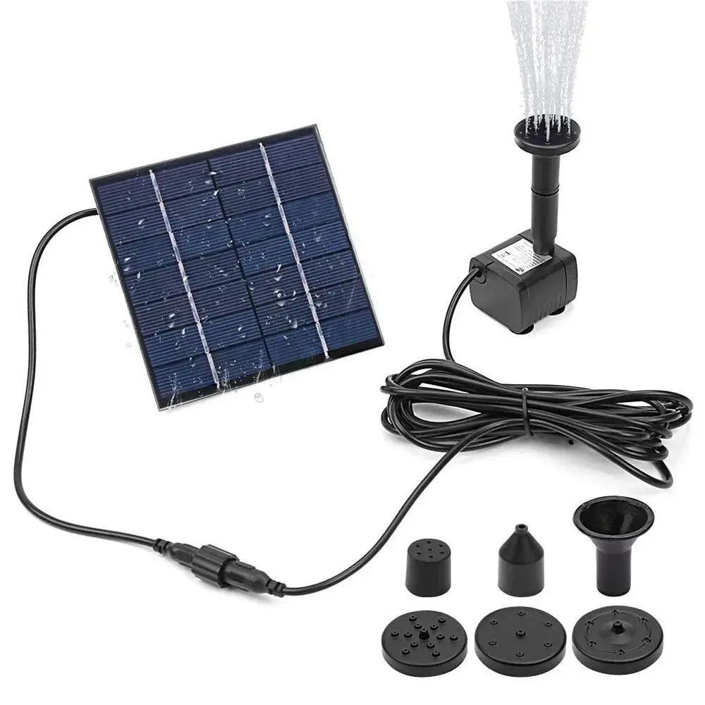 Kit Pompe Fontaine Solaire 1.4W – 11cm, Bassin, Bain d'Oiseaux & Jardin