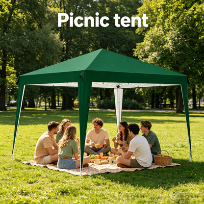 Kiosque Pliant Pop-Up 3x3 m – Toile Oxford 420D UPF 50+, Imperméable, Sac de Transport Inclus