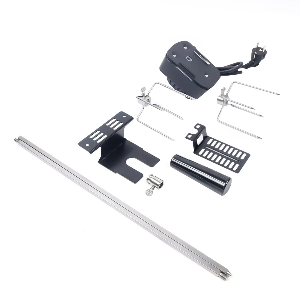 Kit Rôtissoire Électrique BBQ 120cm - Broche Rotative Barbecue Extérieur Grill
